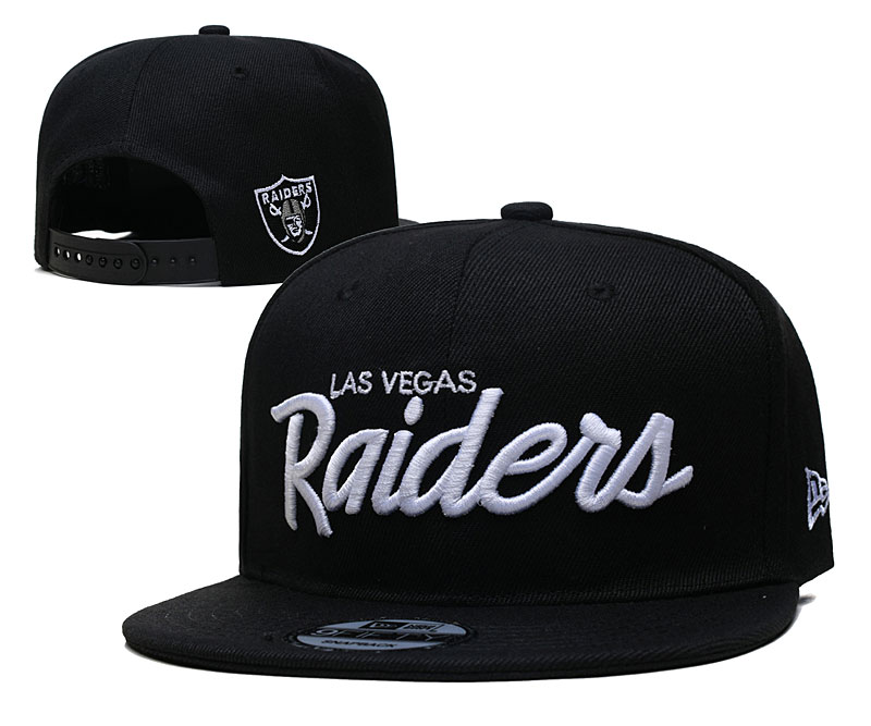 Raiders Black Snapback Hat --YD
