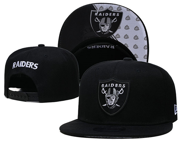 Raiders Black Snapback Hat--GS