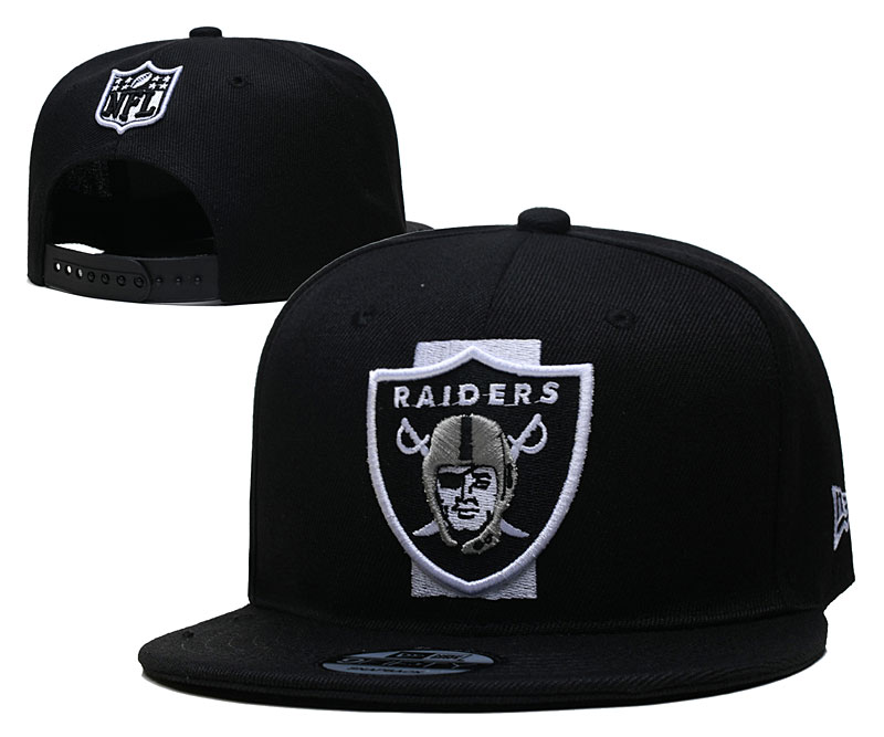 Raiders Black Snapback Hat 1--YD