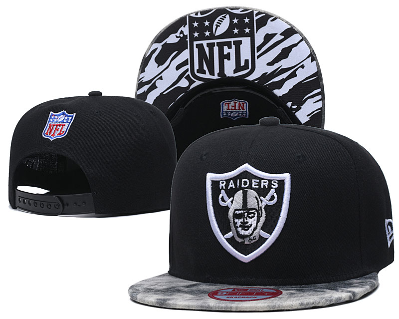 Raiders Fresh Logo Black Adjustable Hat TX
