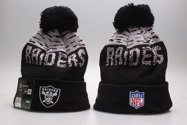 Raiders Fresh Logo Black Knit Hat YP
