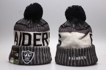 Raiders Fresh Logo Gray Fashion Knit Hat YP