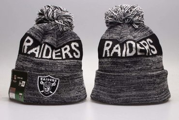 Raiders Fresh Logo Gray Knit Hat YP