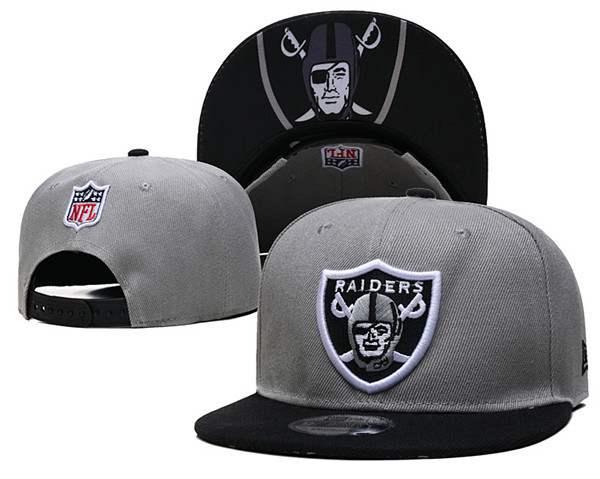 Raiders Gray Snapback Hat--GS
