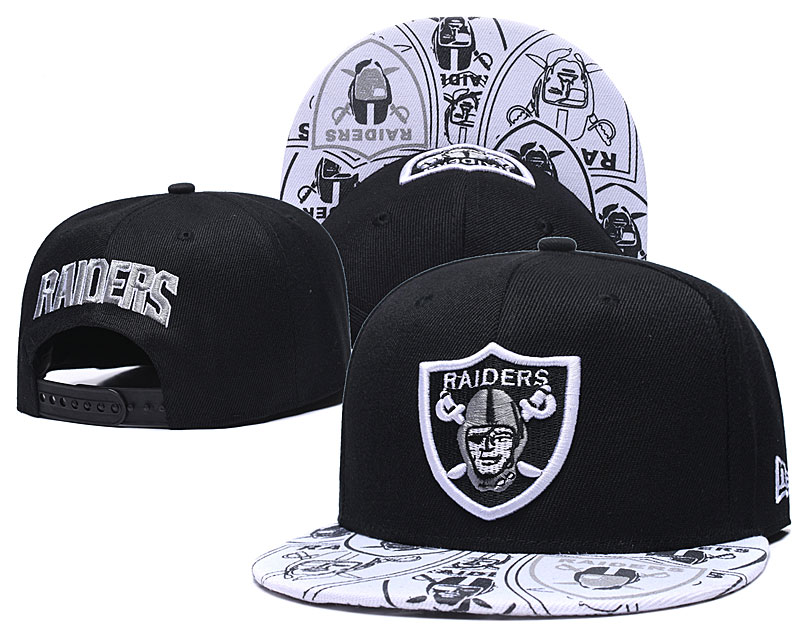 Raiders Logo Black Adjustable Hat GS