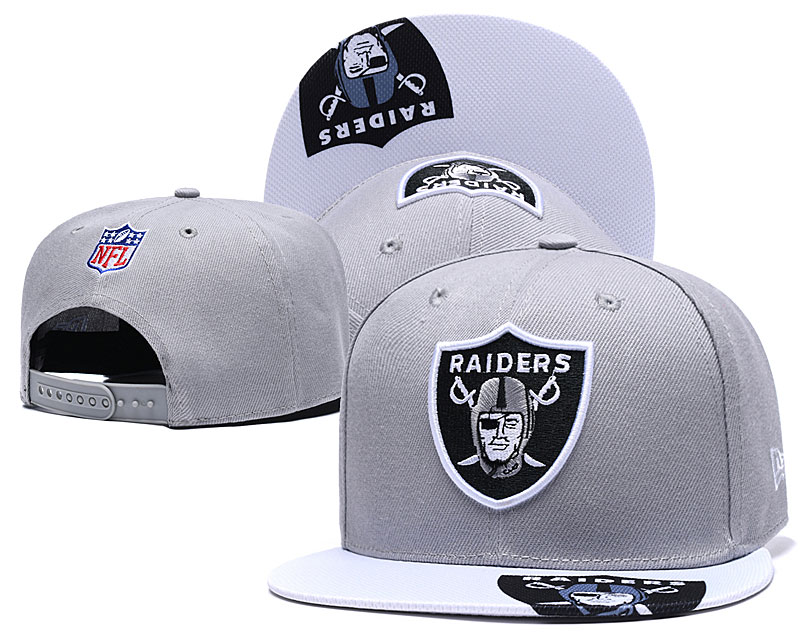 Raiders Logo Gray Adjustable Hat1 GS