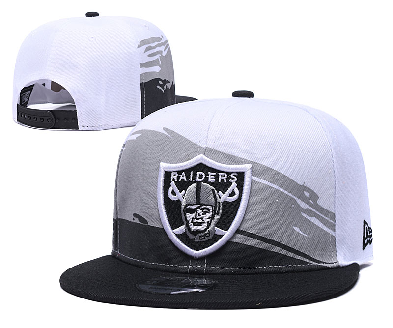 Raiders Logo White Adjustable Hat GS