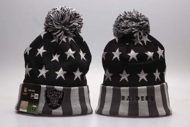 Raiders Star Logo Black Knit Hat YP