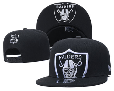 Raiders Team Logo Black Adjustable Hat GS 1
