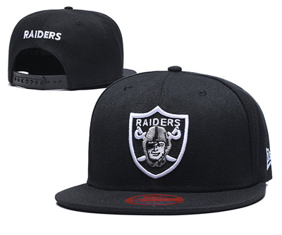 Raiders Team Logo Black Adjustable Hat LT