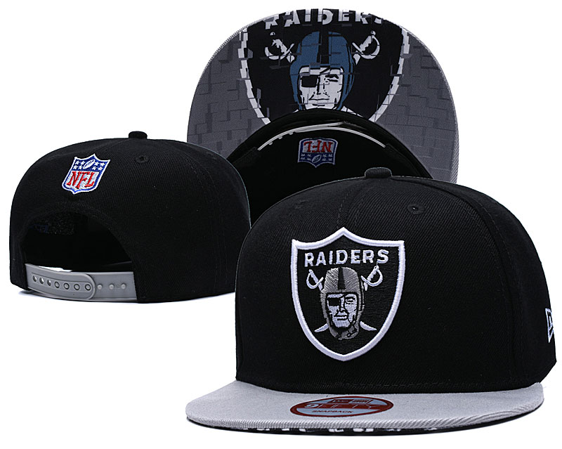 Raiders Team Logo Black Adjustable Hat TX