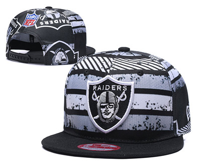 Raiders Team Logo Black Adjustable Hat TX