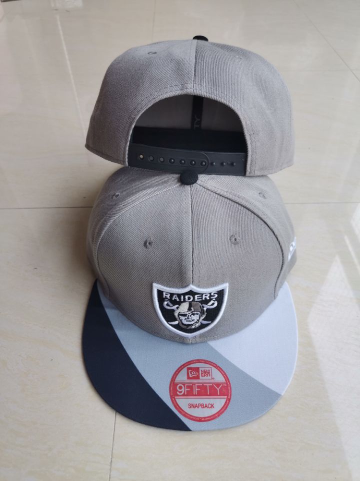 Raiders Team Logo Gray Adjustable Hat LT