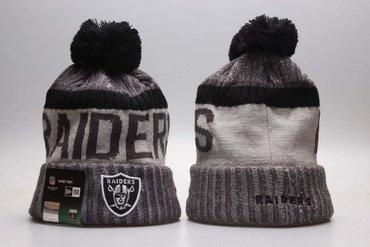 Raiders Team Logo Gray Knit Hat YP