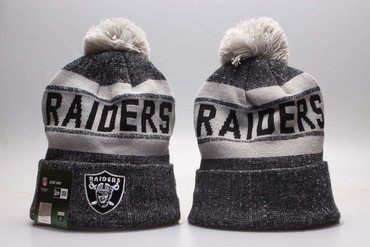 Raiders Team Logo Gray Winter Knit Hat YP