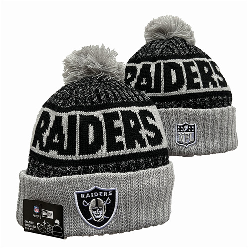 Raiders Team Logo Pom Knit Hat YD-1