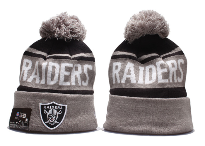 Raiders Team Logo Pom Knit Hat YP 1