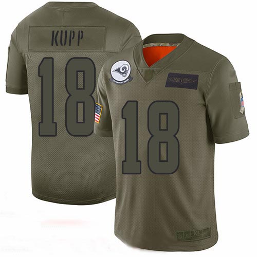 Rams #18 Cooper Kupp Camo Youth Stitched Football Limited 2019 Salute to Service Jersey Rams #18 Cooper Kupp Camo Youth Stitched Football Limited 2019 Salute to Service Jersey