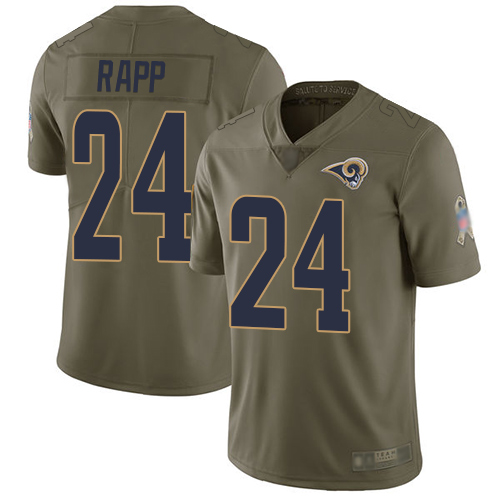Rams #24 Taylor Rapp Olive Men's Stitched Football Limited 2017 Salute To Service Jersey Rams #24 Taylor Rapp Olive Men's Stitched Football Limited 2017 Salute To Service Jersey
