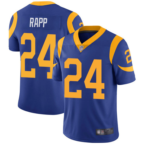 Rams #24 Taylor Rapp Royal Blue Alternate Men's Stitched Football Vapor Untouchable Limited Jersey Rams #24 Taylor Rapp Royal Blue Alternate Men's Stitched Football Vapor Untouchable Limited Jersey