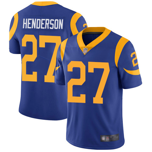 Rams #27 Darrell Henderson Royal Blue Alternate Men's Stitched Football Vapor Untouchable Limited Jersey Rams #27 Darrell Henderson Royal Blue Alternate Men's Stitched Football Vapor Untouchable Limited Jersey
