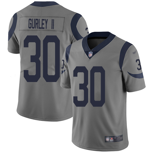 Rams #30 Todd Gurley II Gray Men's Stitched Football Limited Inverted Legend Jersey Rams #30 Todd Gurley II Gray Men's Stitched Football Limited Inverted Legend Jersey