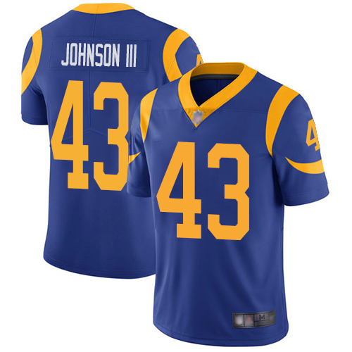 Rams #43 John Johnson III Royal Blue Alternate Men's Stitched Football Vapor Untouchable Limited Jersey Rams #43 John Johnson III Royal Blue Alternate Men's Stitched Football Vapor Untouchable Limited Jersey