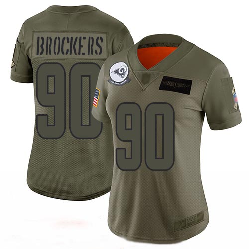 Rams #90 Michael Brockers Camo Women's Stitched Football Limited 2019 Salute to Service Jersey Rams #90 Michael Brockers Camo Women's Stitched Football Limited 2019 Salute to Service Jersey