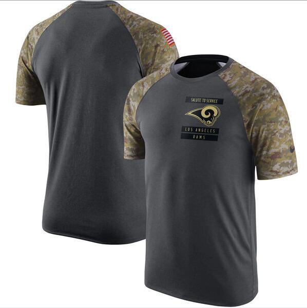 Rams Anthracite Salute to Service Men's Short Sleeve T-Shirt Rams Anthracite Salute to Service Men's Short Sleeve T-Shirt