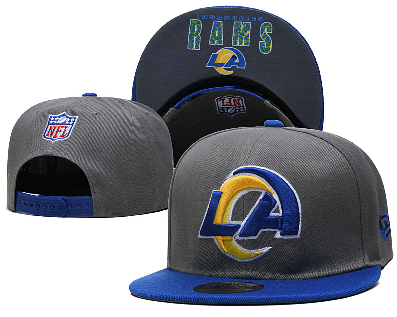 Rams Gray Snapback Hat --TX