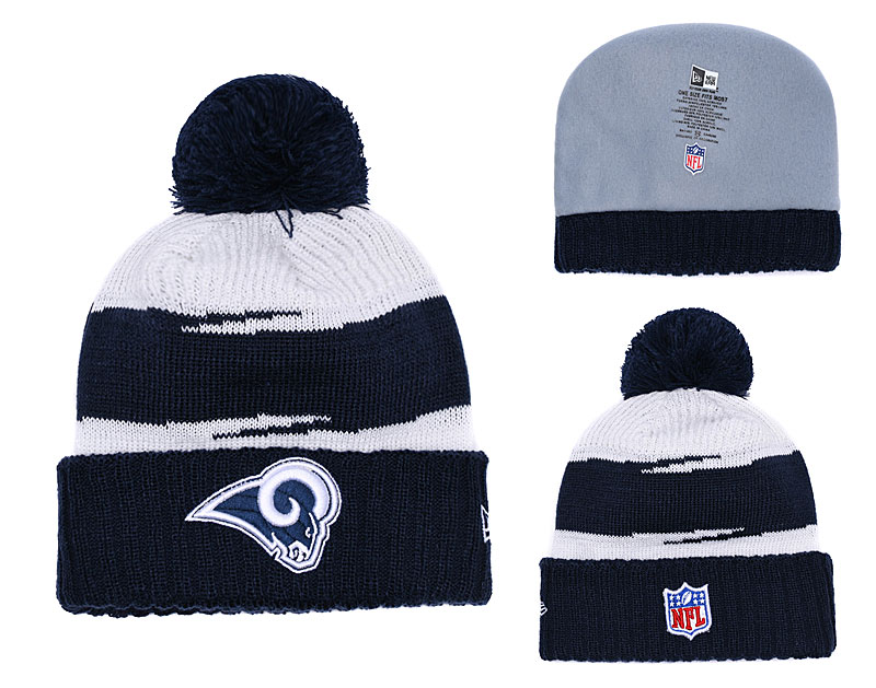 Rams Team Logo Navy Knit Hat YD