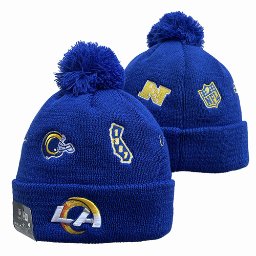 Rams Team Logo Pom Knit Hat YD