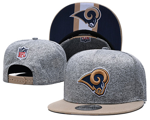 Rams Team Logos Adjustable Gray Hat GS