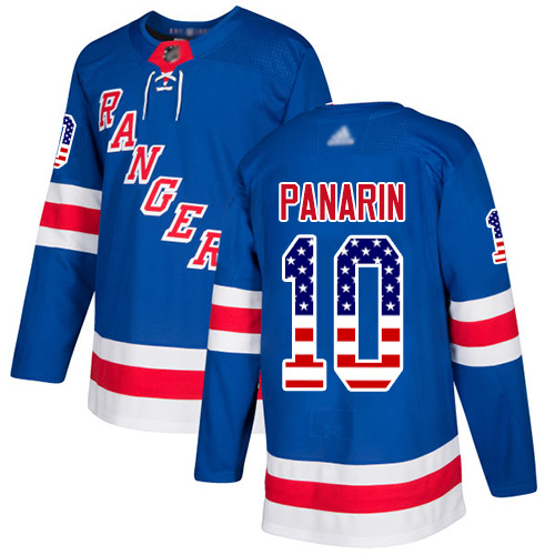 Rangers #10 Artemi Panarin Royal Blue Home Authentic USA Flag Stitched Youth Hockey Jersey Rangers #10 Artemi Panarin Royal Blue Home Authentic USA Flag Stitched Youth Hockey Jersey