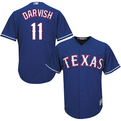 Rangers #11 Yu Darvish Blue Cool Base Stitched Youth MLB Jersey Rangers #11 Yu Darvish Blue Cool Base Stitched Youth MLB Jersey