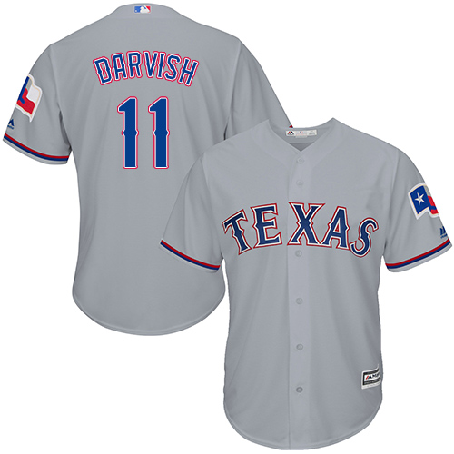 Rangers #11 Yu Darvish Grey Cool Base Stitched Youth MLB Jersey Rangers #11 Yu Darvish Grey Cool Base Stitched Youth MLB Jersey