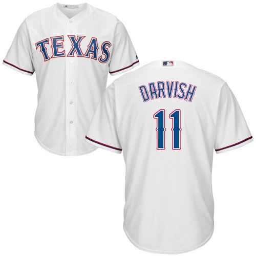 Rangers #11 Yu Darvish White Cool Base Stitched Youth MLB Jersey