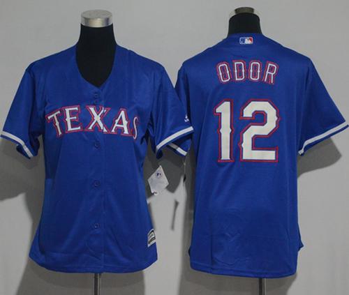 Rangers #12 Rougned Odor Blue Alternate Women's Stitched MLB Jersey Rangers #12 Rougned Odor Blue Alternate Women's Stitched MLB Jersey