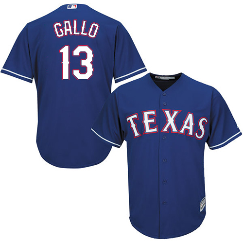 Rangers #13 Joey Gallo Blue Cool Base Stitched Youth MLB Jersey Rangers #13 Joey Gallo Blue Cool Base Stitched Youth MLB Jersey