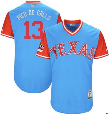 Rangers #13 Joey Gallo Light Blue Pico de Gallo Players Weekend Authentic Stitched MLB Jersey