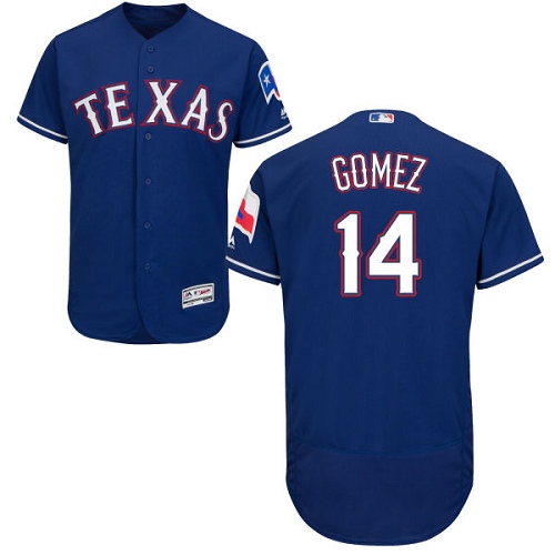 Rangers #14 Carlos Gomez Blue Flexbase Authentic Collection Stitched MLB Jersey