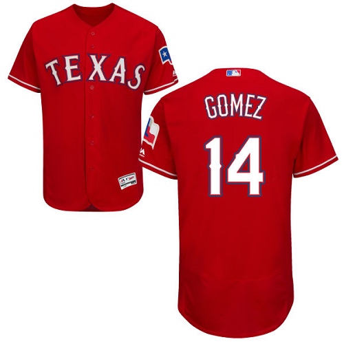 Rangers #14 Carlos Gomez Red Flexbase Authentic Collection Stitched MLB Jersey