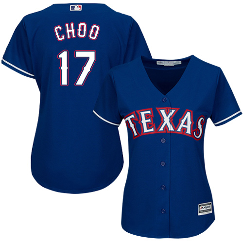 Rangers #17 Shin-Soo Choo Blue Alternate Women's Stitched MLB Jersey Rangers #17 Shin-Soo Choo Blue Alternate Women's Stitched MLB Jersey