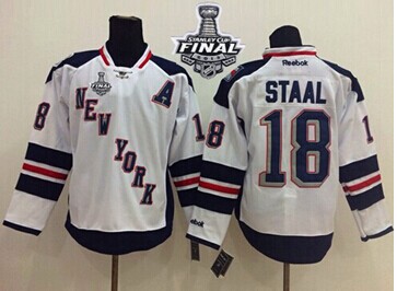 Rangers #18 Marc Staal White 2014 Stadium Series With Stanley Cup Finals Stitched NHL Jersey