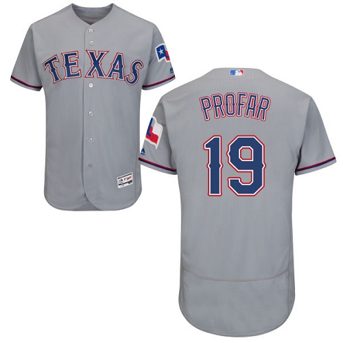 Rangers #19 Jurickson Profar Grey Flexbase Authentic Collection Stitched Baseball Jersey