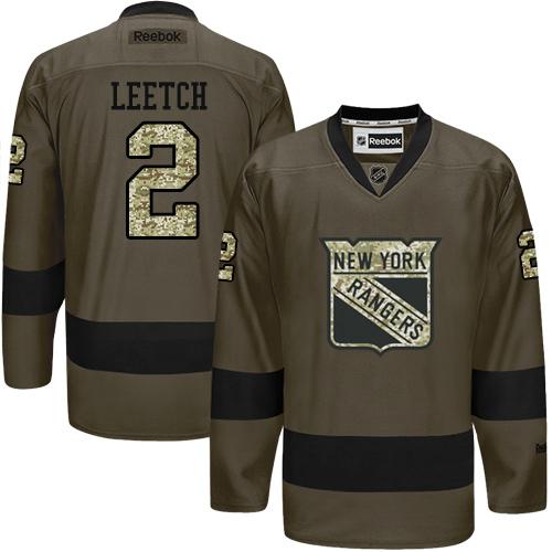 Rangers #2 Brian Leetch Green Salute to Service Stitched NHL Jersey Rangers #2 Brian Leetch Green Salute to Service Stitched NHL Jersey