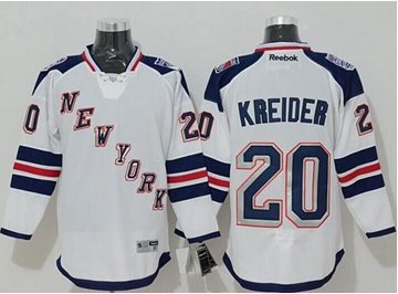 Rangers #20 Chris Kreider White 2014 Stadium Series Stitched NHL Jersey