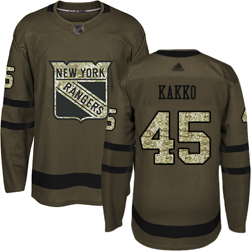 Rangers #24 Kaapo Kakko Green Salute to Service Stitched Youth Hockey Jersey Rangers #24 Kaapo Kakko Green Salute to Service Stitched Youth Hockey Jersey