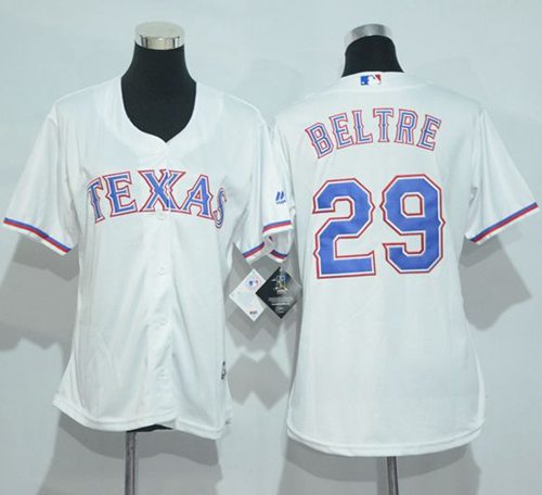 Rangers #29 Adrian Beltre White Women's Home Stitched MLB Rangers #29 Adrian Beltre White Women's Home Stitched MLB