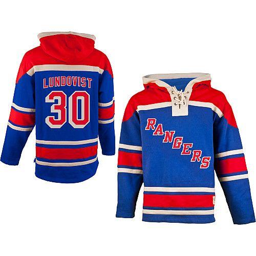 Rangers #30 Henrik Lundqvist Blue Sawyer Hooded Sweatshirt Stitched NHL Jersey Rangers #30 Henrik Lundqvist Blue Sawyer Hooded Sweatshirt Stitched NHL Jersey